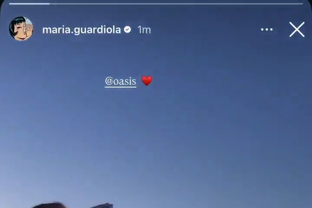 Guardiola no concerto dos Oasis em Manchester