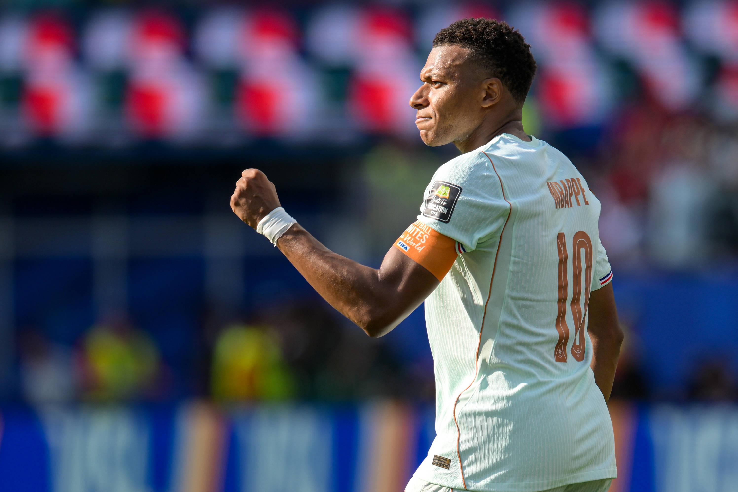 Mbappé em ação frente a Marrocos