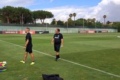 Treino do Sporting no Algarve com cinco caras novas
