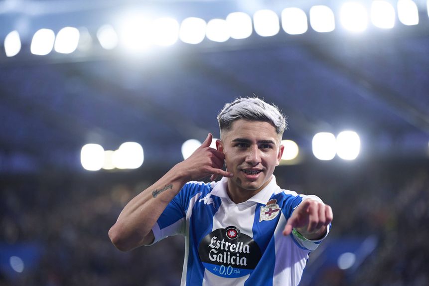 Yeremay Hernández, jogador do Deportivo, tem esta época 5 golos e 4 assistências em 14 jogos