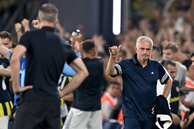 José Mourinho durante a segunda mão com o Feyenoord