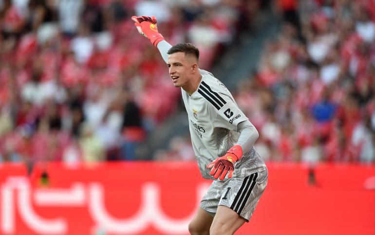 Trubin. Perdeu titularidade para Samuel Soares nos últimos jogos, mas os adeptos não estão convencidos. Ucraniano é o preferido dos nossos leitores, embora sem grande vantagem para o guardião formado na Luz - Foto: Miguel Nunes