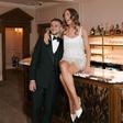Taylor Harwood-Bellis com a esposa e filha de Roy Keane, Leah - Foto: Taylor Harwood-Bellis