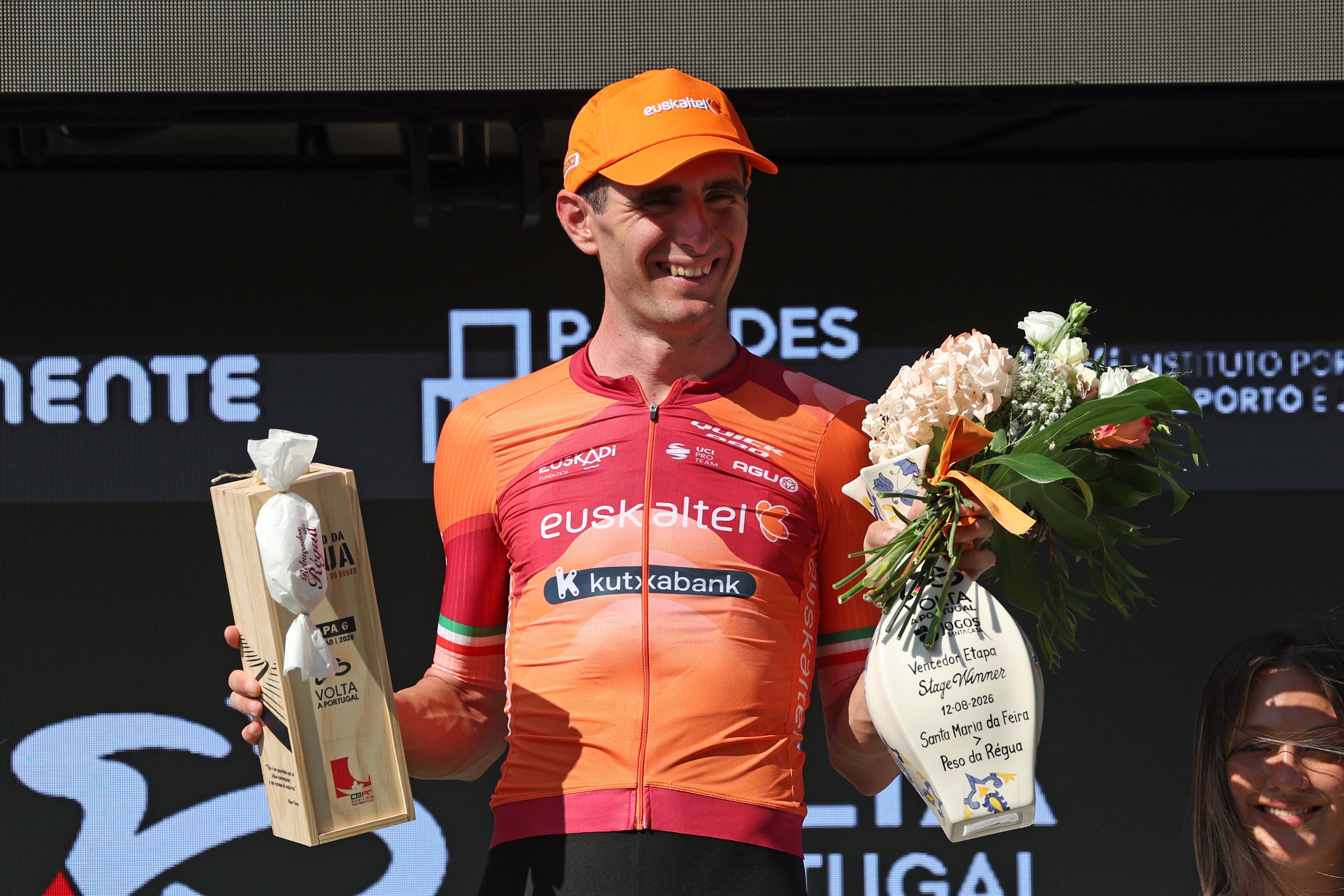 Xabier Isasa (Euskatel-Euskadi), vencedor da 6.ª etapa da Volta a Portugal 2026 (Nuno Veiga/LUSA)