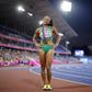Fatoumata Diallo com a medalha de bronze europeia (Tolka Akmen(EPA)
