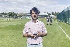 A BOLA em Edimburgo no treino do Hearts