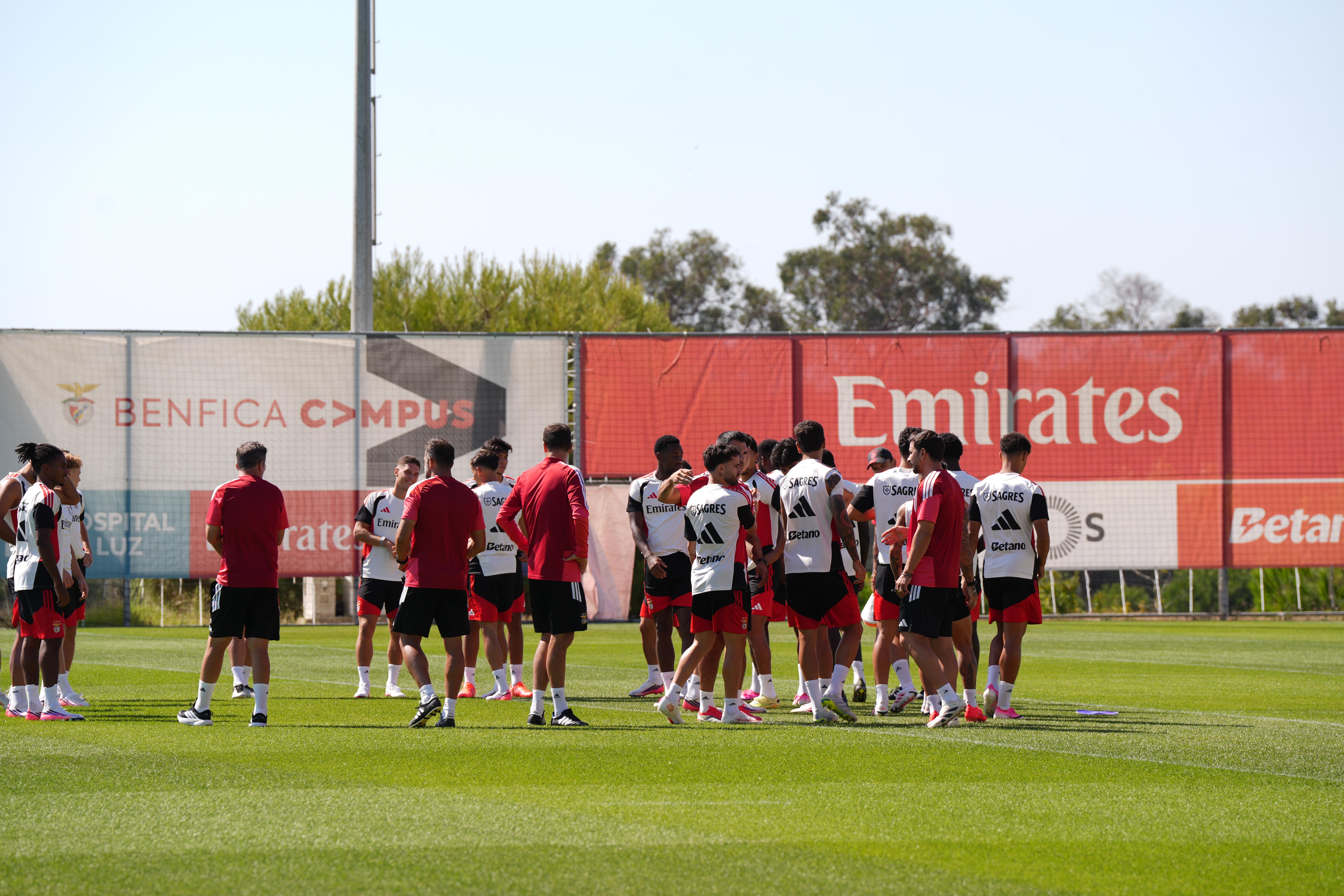 Treino do Benfica. Foto: Mariana Tenório/A BOLA