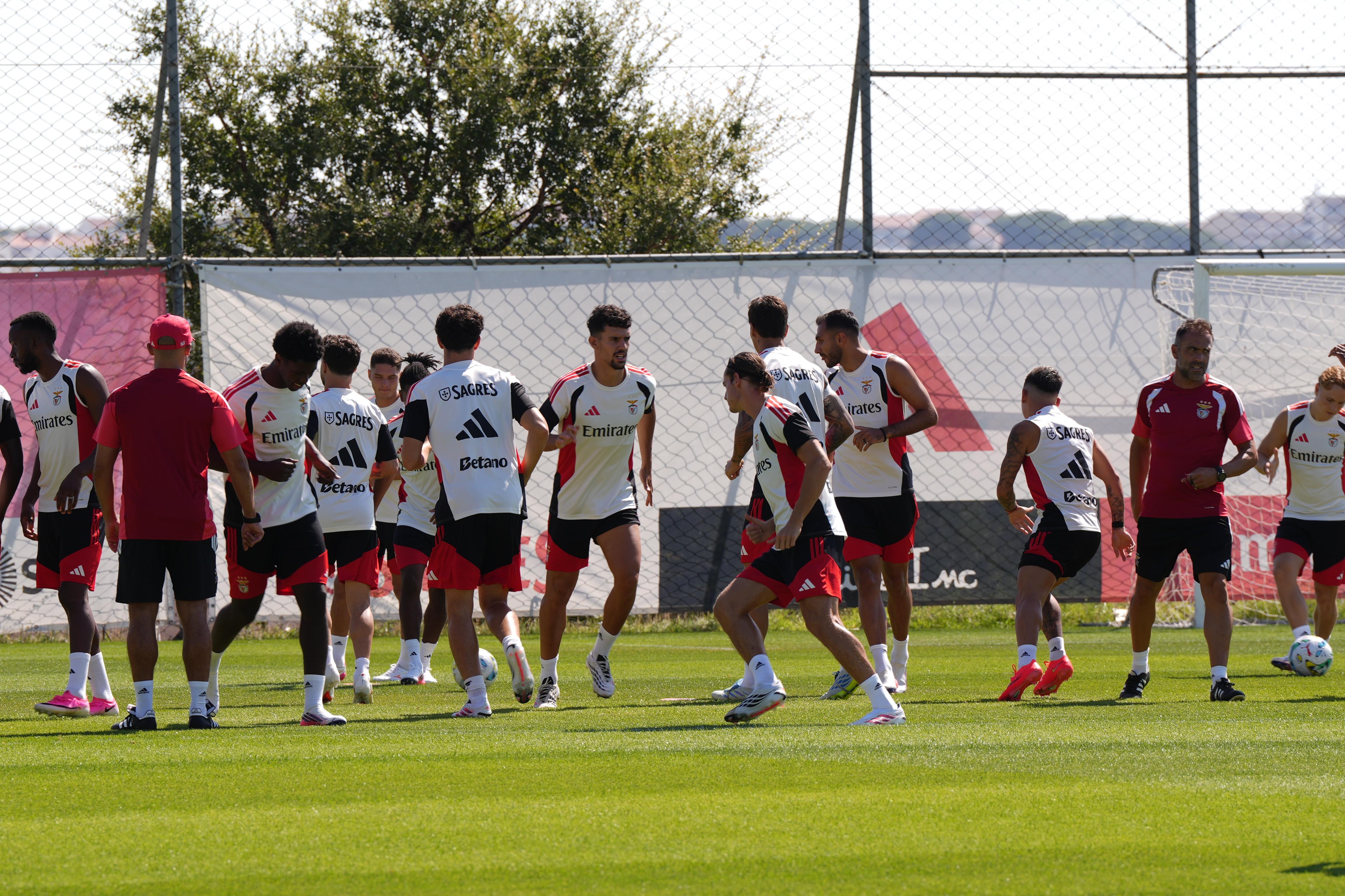 Treino do Benfica. Foto: Mariana Tenório/A BOLA