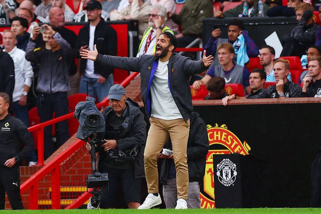 Ruben Amorim, treinador do Manchester United, em Old Trafford