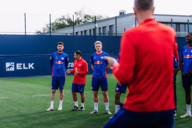 Conrad Harder no treino do RB Leipzig - Foto: RB Leipzig