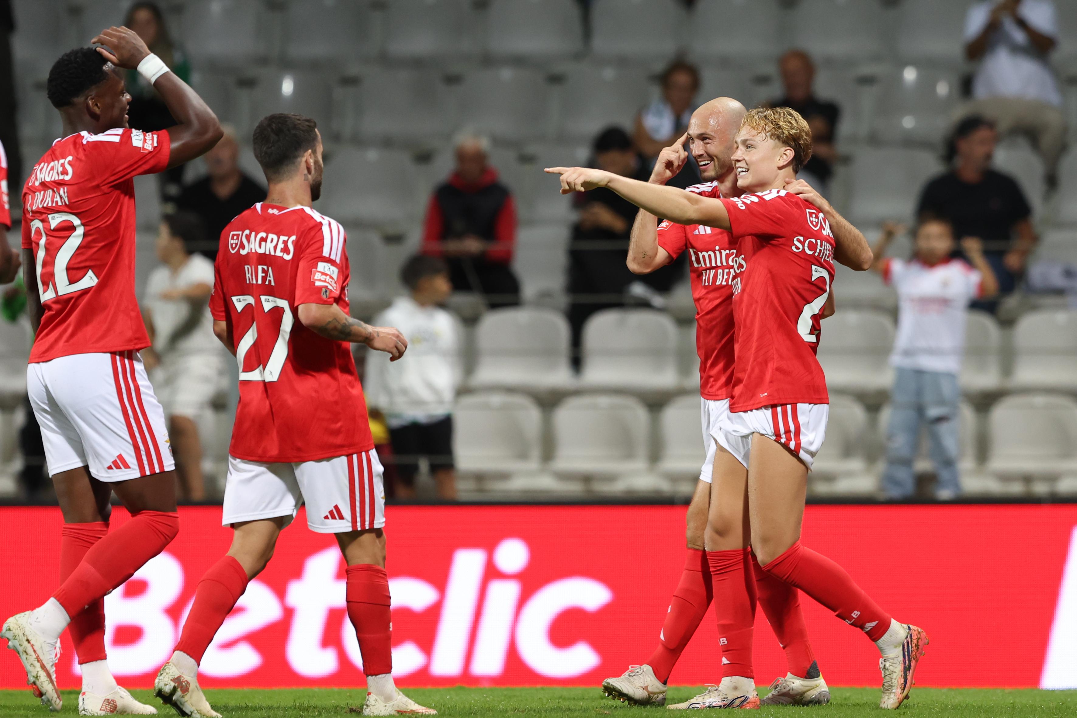 Festejos da equipa do Benfica em Moreira de Cónegos (foto: Catarina Morais/Kapta+)