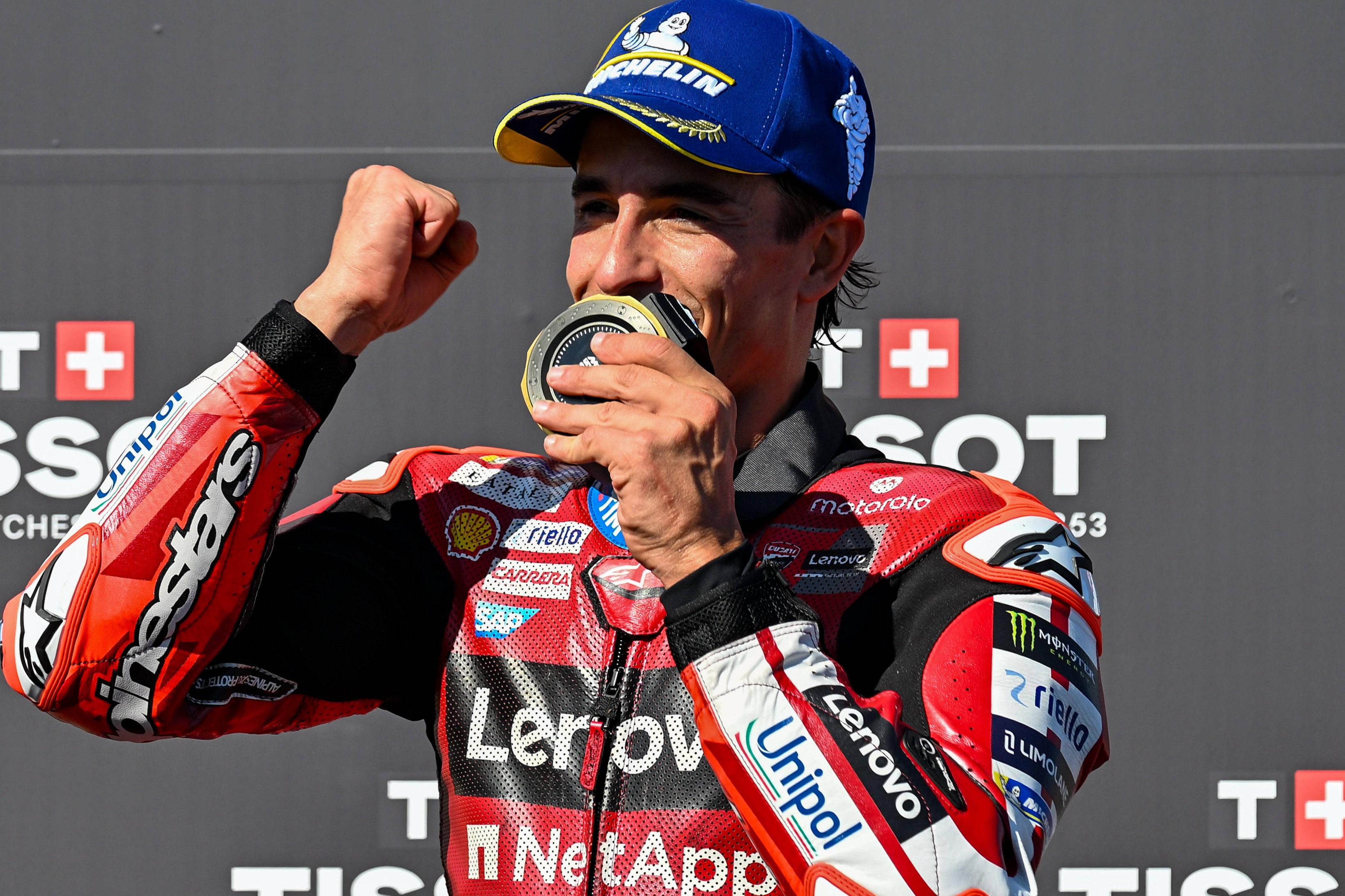 Marc Márquez celebra a sexta vitória numa sprint em 2026         Fotografia Imago
