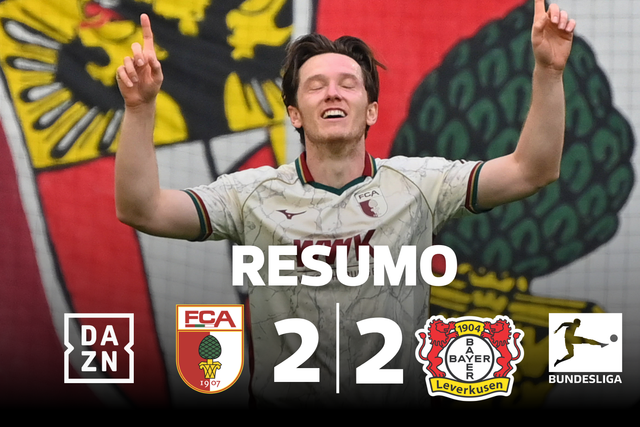 Leverkusen resgata ponto perto do fim, mas desilude em Augsburgo (resumo)