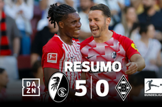 Friburgo implacável esmaga Monchengladbach e só sabe ganhar (resumo)
