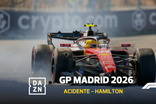 Madrid faz nova vítima: Lewis Hamilton acabou no muro