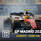 Madrid faz nova vítima: Lewis Hamilton acabou no muro