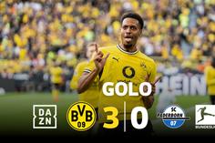 Golaço! Obra de arte da jornada da Bundesliga saiu do banco do Dortmund