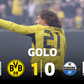 Cinco minutos bastaram para Fábio Silva colocar o Dortmund na frente