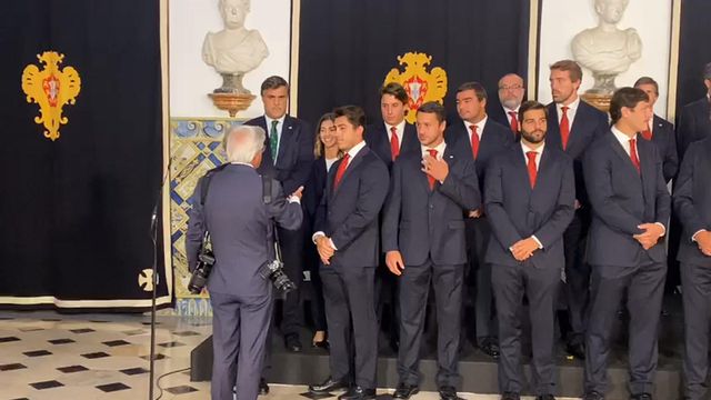 Seleção de râguebi recebida no Palácio de Belém