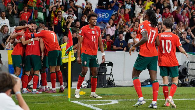 Jogadores de Portugal a celebrarem o golo de Rúben Neves, no jogo frente à Irlanda, no passado dia 11 de outubro