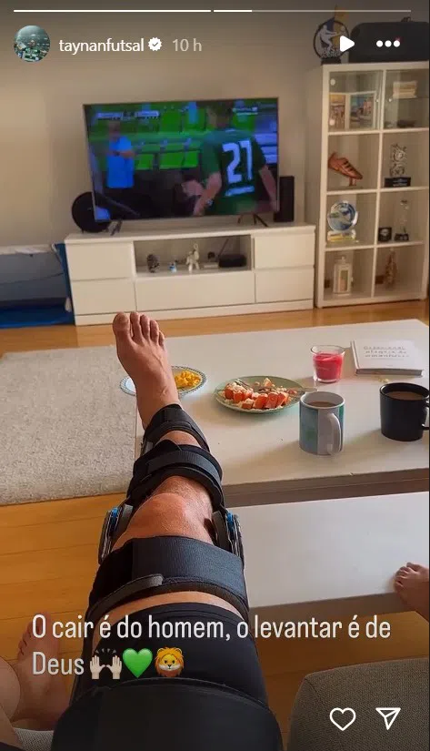 Taynan with right knee injury after the derby with Benfica