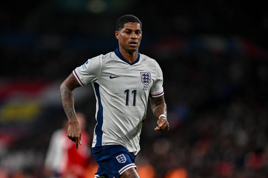 Marcus Rashford entrou ao intervalo no Inglaterra-País de Gales (3-0)