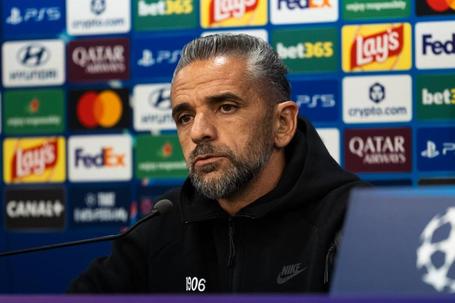 Rui Borges na antevisão ao jogo com o Lens - Foto: Sporting CP