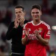 Sudakov e Marco Silva, respetivamente médio e treinador do Benfica (foto: Imago)