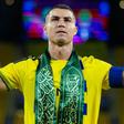 Ronaldo emocionado com os símbolos sauditas após o jogo da Champions asiática