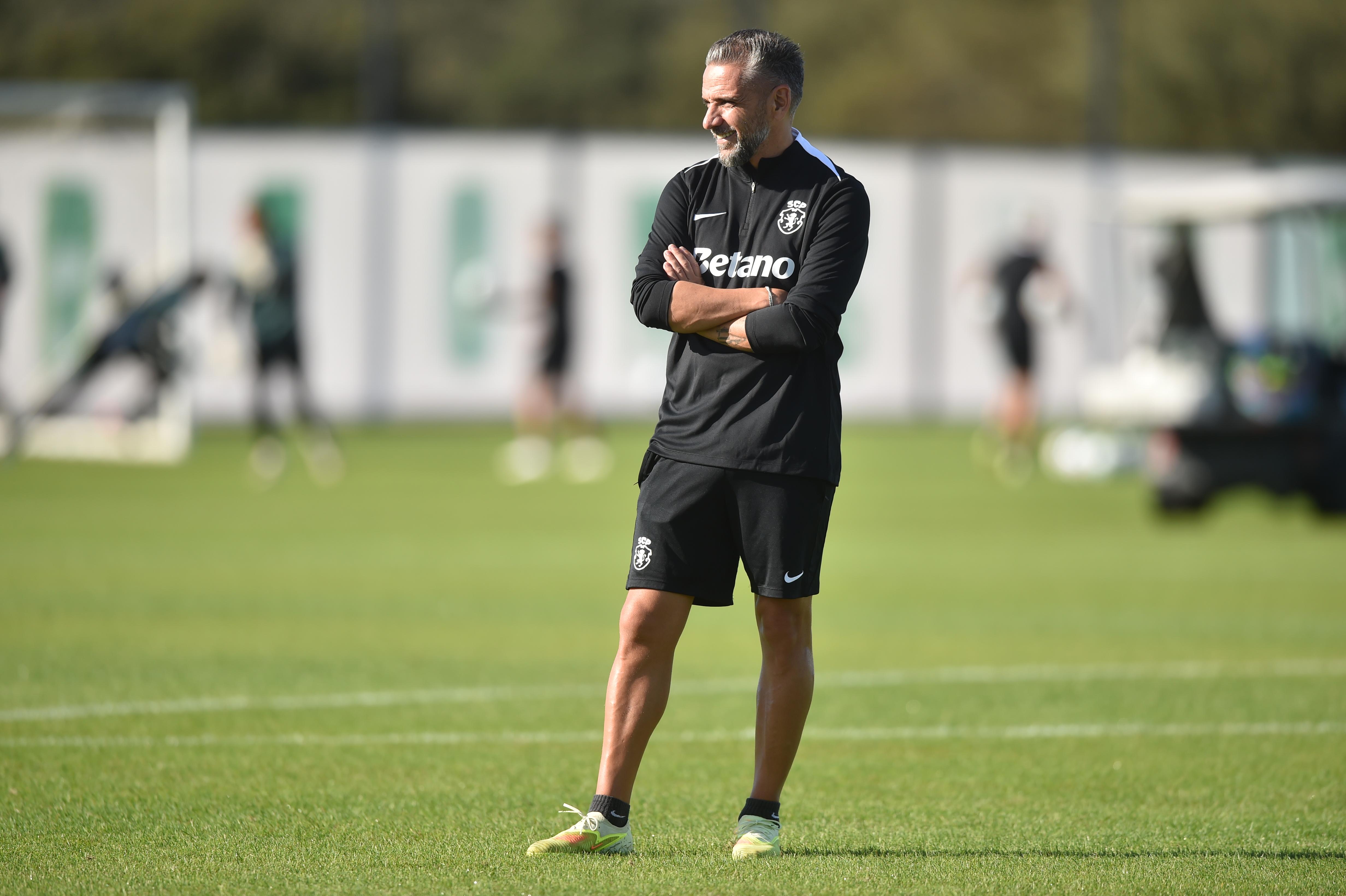 Treino do Sporting antes do Lens - Rui Borges  - foto: Miguel Nunes