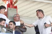 Manu Silva e Marco Silva no jogo da equipa B do Benfica contra o Felgueiras, no Seixal — Foto: SL Benfica