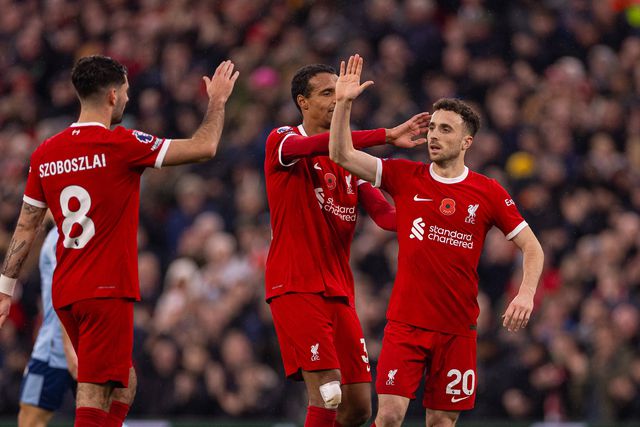 Diogo Jota marca na vitória do Liverpool