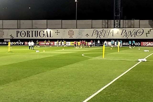 O treino da Seleção Nacional na Cidade do Futebol