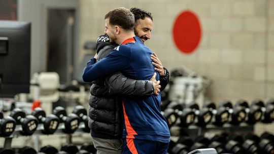 Fotogaleria: Ruben Amorim apresentou-se a jogadores do Manchester United