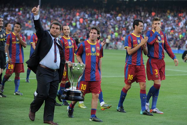 Joan Laporta e Messi