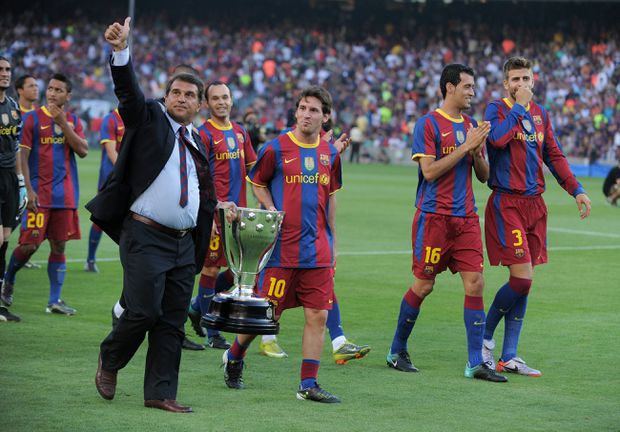 Joan Laporta e Messi