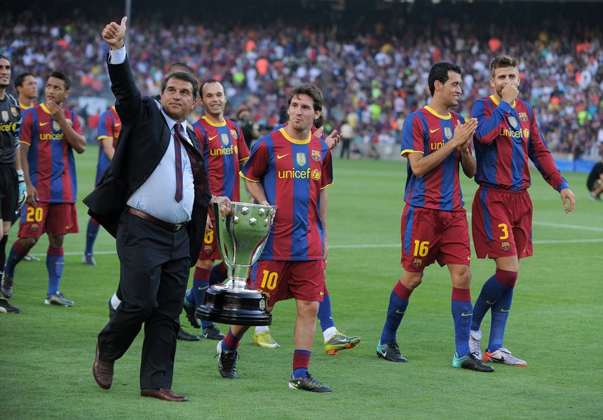 Joan Laporta e Messi