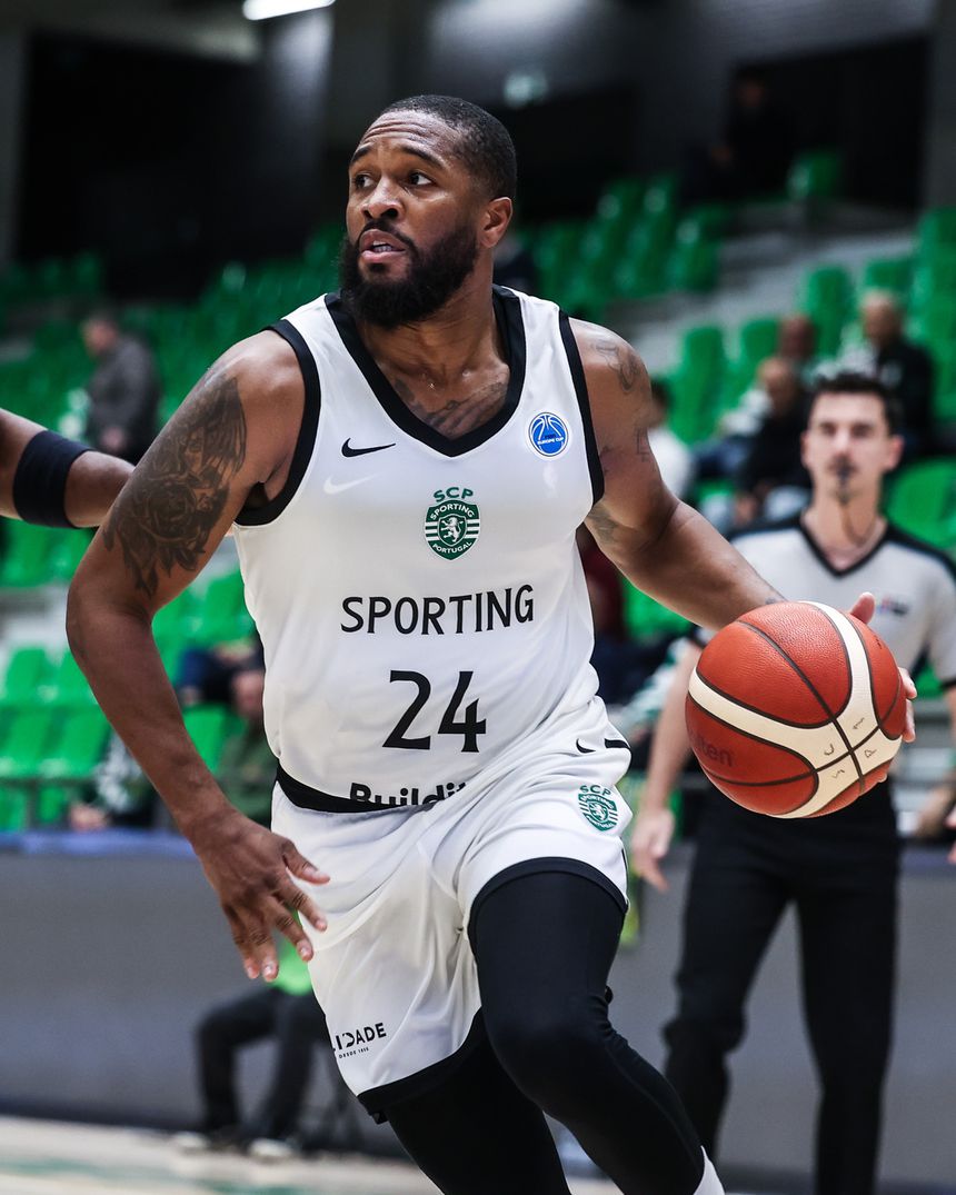 Malik Morgan, jogador do Sporting, que fez o triplo decisivo - Foto: SportingCP