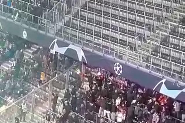 Adeptos do Benfica festejam golo de Arthur Cabral