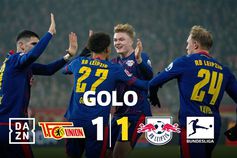 Assistência de Harder para o primeiro golo de Tidiam Gomis no Leipzig