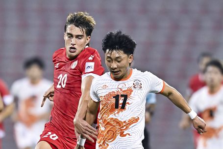 Samy Merheg, à esquerda na imagem, num jogo pela seleção do Líbano - Foto: Imago