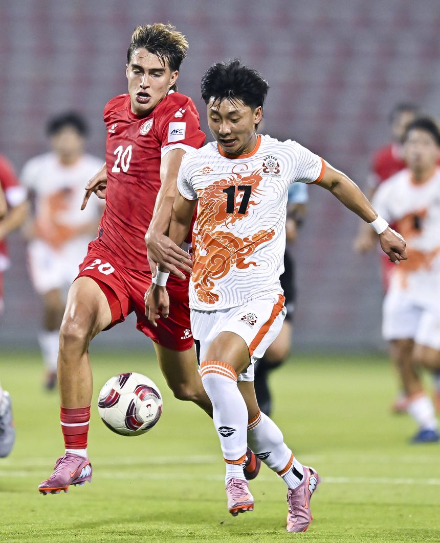 Samy Merheg, à esquerda na imagem, num jogo pela seleção do Líbano - Foto: Imago