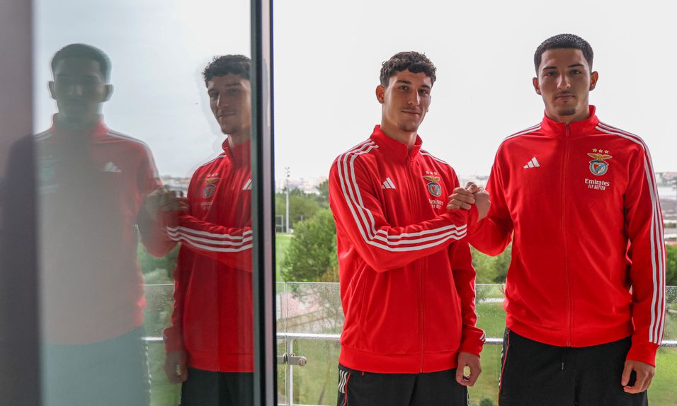 José Neto e Tiago Freitas, lateral e médio do Benfica - Foto SL Benfica