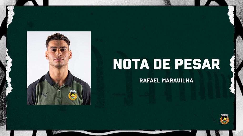 Imagem de Rafael Maravilha, com o equipamento do Rio Ave, publicada pelo clube
