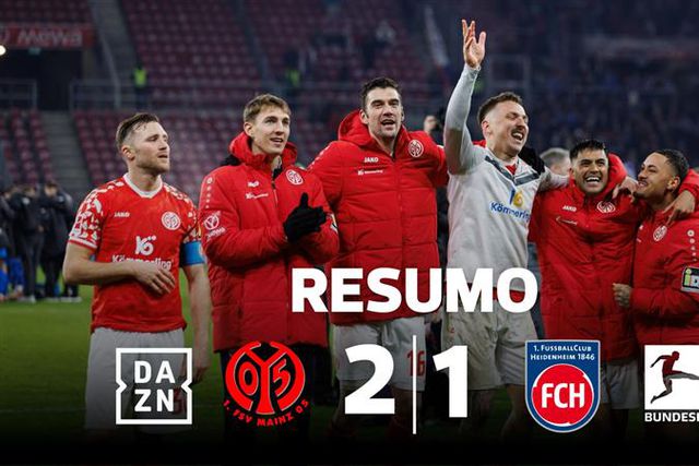 Mainz abandona último lugar da Bundesliga e baralha contas da manutenção