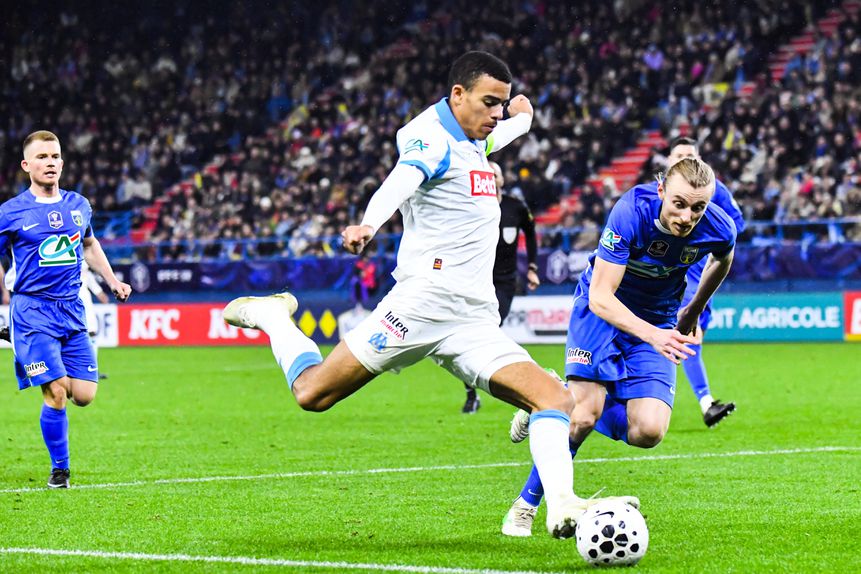 Mason Greenwood fez 'hat trick' contra o Bayeux