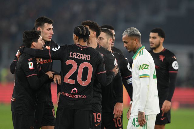 Festejos do Torino frente à Roma