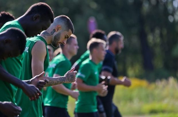 Ndoye e Jorginho na passagem pelo Valmiera - Foto: DR