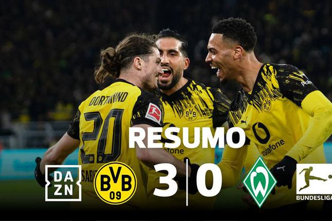 Dortmund cimenta segundo lugar da Bundesliga contra o Werder Bremen (resumo)