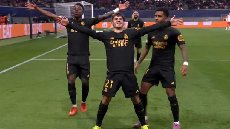 VÍDEO: Brahim Díaz faz golaço e celebra à Bellingham